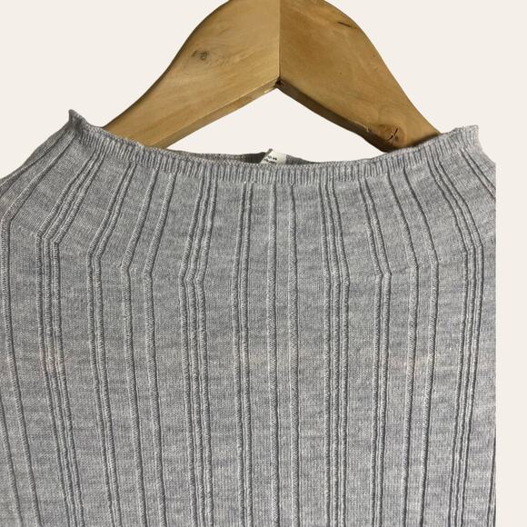 Daily Practice by Anthropologie Gray Textured Column Midi Sweater Dress Size 2X - Picture 6 of 11